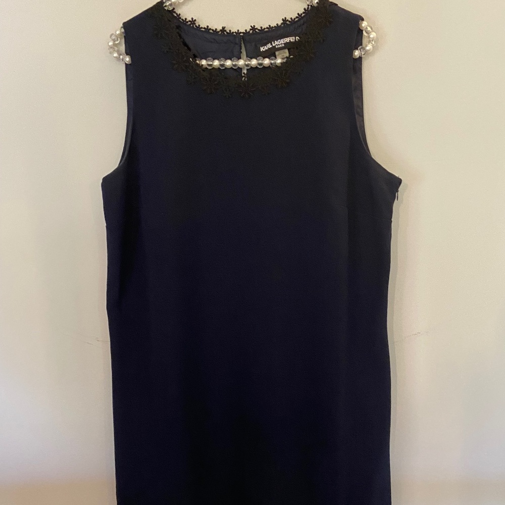 Navy & Black lace Karl Lagerfeld dress